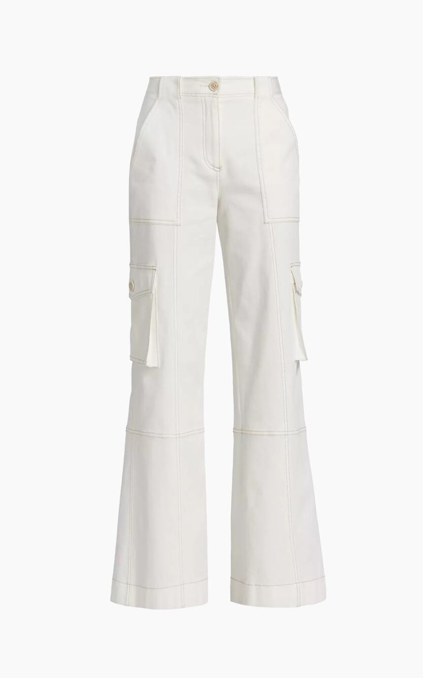TWP Coop Flare Cargo Pants Off White Size 6